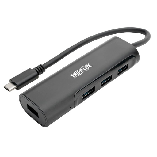 Tripp Lite 4-Port USB-C Hub, USB-C to 4x USB-A Ports, USB 3.0, Black, Slim