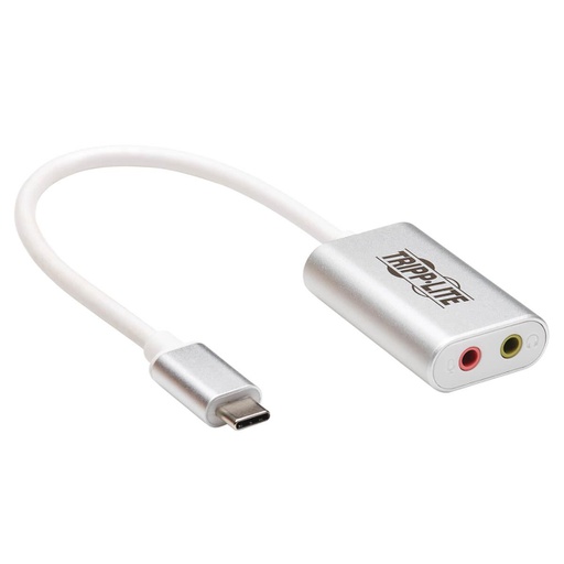 Tripp Lite Adaptateur audio stéréo 2 ports USB-C vers 3,5 mm - USB 2.0, argent