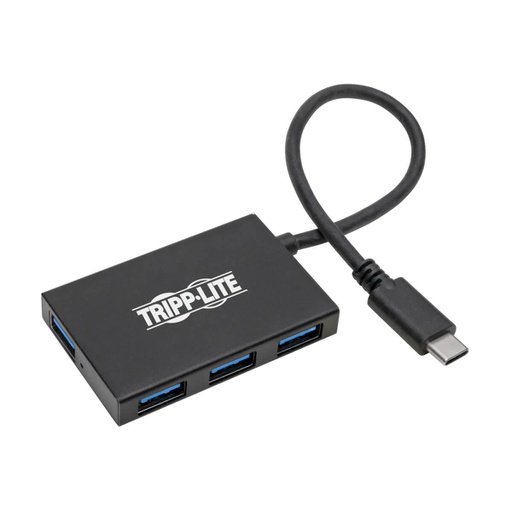 Tripp Lite 4-Port USB-C Hub, USB-C to 4x USB-A Ports, USB 3.0, Black