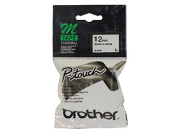 [9002116] Brother Ruban plastique de 12 mm noir sur blanc, non laminé, 8 m (MK231)
